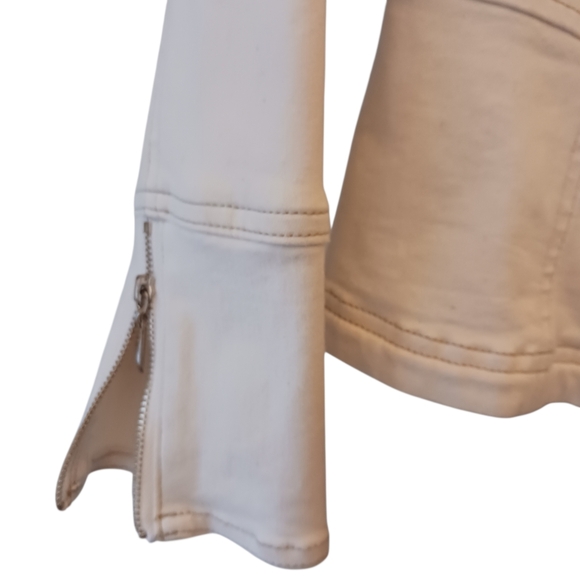 WHBM Cream Denim Jacket-14petite-EUC $128 Retail - Picture 7 of 12